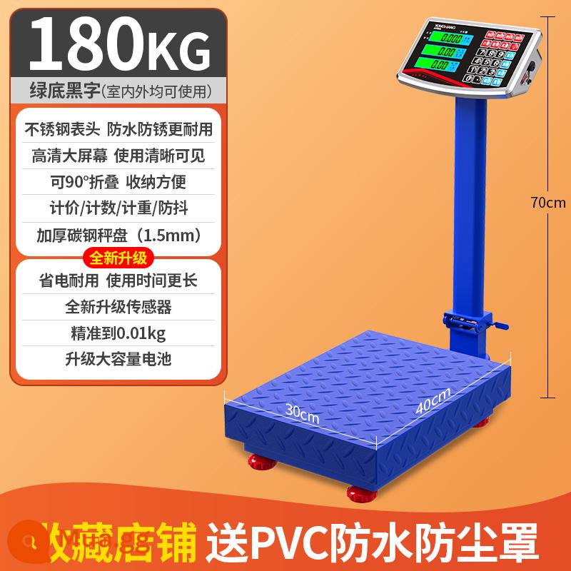 Cân điện tử thương mại cân bàn nhỏ chính xác cân nặng 100 kg thực phẩm gia dụng cân gian hàng 300kg độ chính xác cao - 180kg Chữ đen cực dày 30 * 40 [Mặt bàn mở rộng 1,5mm Phiên bản nâng cấp]