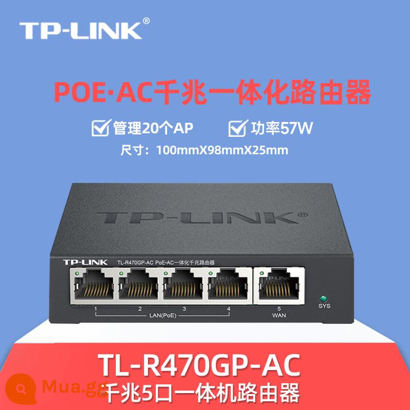 Bảng điều khiển AP không dây Gigabit WiFi6 AX3000 tần số kép 5g phủ sóng wifi toàn bộ ngôi nhà bộ mạng 86 loại bộ định tuyến treo tường cung cấp điện poe ac nhà biệt thự khách sạn thông minh - Máy chủ Gigabit POE 5 cổng (R470GP/công suất 54W)