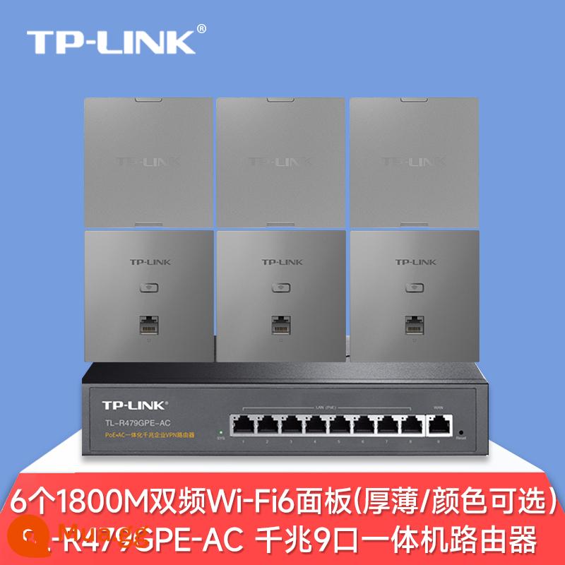 Bảng điều khiển AP không dây Gigabit WiFi6 AX3000 tần số kép 5g phủ sóng wifi toàn bộ ngôi nhà bộ mạng 86 loại bộ định tuyến treo tường cung cấp điện poe ac nhà biệt thự khách sạn thông minh - 6 tấm 1800M + Máy chủ POE công suất cao 9 cổng Gigabit [thông báo độ dày/màu sắc]