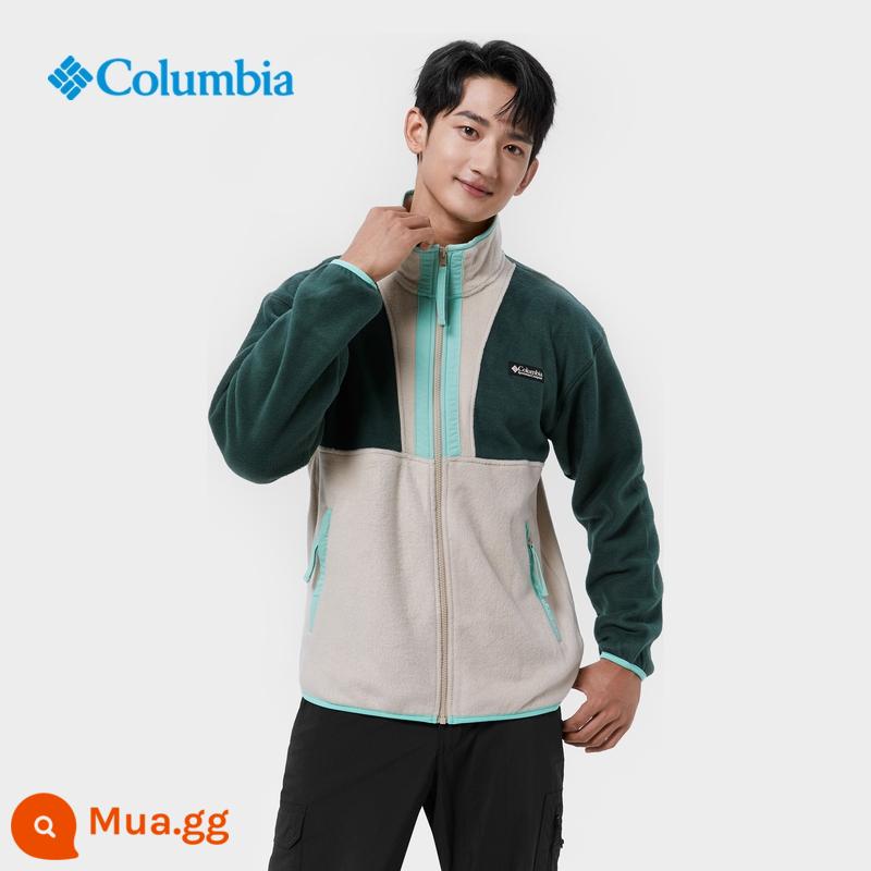 Cặp đôi thu đông Columbia Columbia phối màu thời trang cùng áo khoác nỉ thể thao ấm áp AE0276 - Nối xanh 370 mét