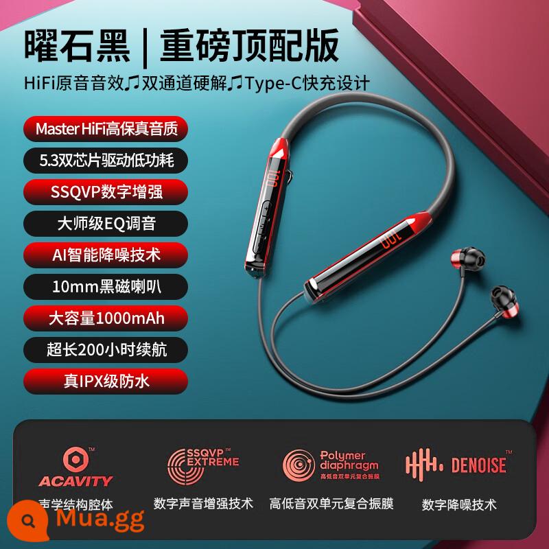 Thích hợp cho tai nghe Bluetooth đeo cổ vivo Trò chơi thể thao chống ồn HD chính hãng chính hãng - Phiên bản hàng đầu màu đỏ hồng [bảo hành thay thế ✔ Hiệu ứng âm thanh nổi ✔ thời lượng pin dài 200 giờ]