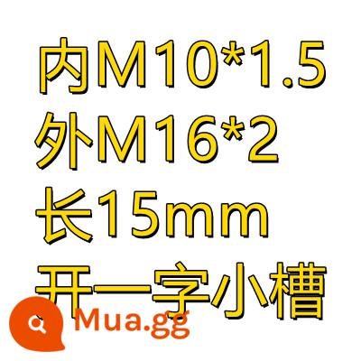 Ống bọc vít bằng thép không gỉ Ống chuyển đổi ren đai ốc răng bên trong và bên ngoài có đường kính thay đổi nắp răng rắn M12 đến M8 đến M6 M6 đến M4 - Có rãnh M10*M16*L15