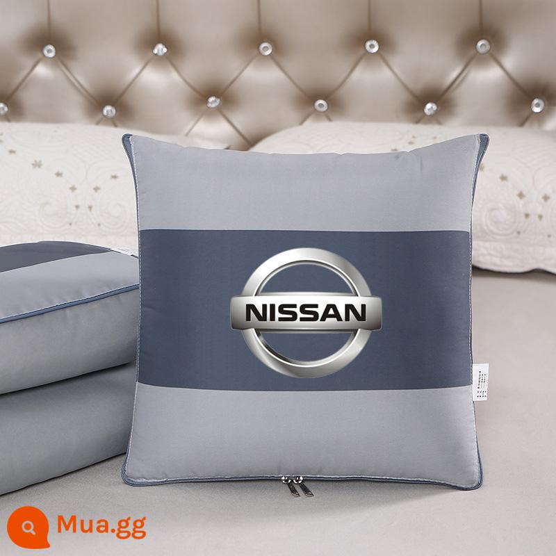 Gối và chăn đa năng ô tô 2022 xe mới đa năng đệm tựa đầu ô tô hàng ghế sau - [Nissan xám] Gói đơn