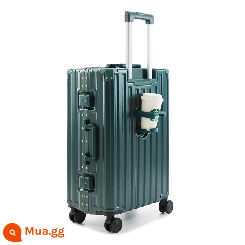 Vali đa năng khung nhôm mới trường hợp xe đẩy bánh xe đa năng 20 inch lên máy bay vali 24 nam nữ bền đẹp mạnh mẽ - đêm xanh