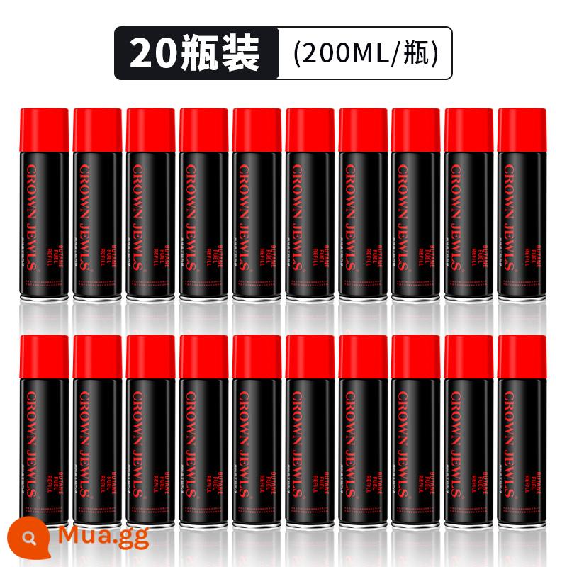 Bật lửa chống gió nhẹ hơn chai bơm hơi khí đặc biệt bơm hơi bình gas lỏng bình gas gas plus có ga butan gas chai lớn chai nhỏ - 20 bình gas chất lượng (200ml*20) (không cần adapter)