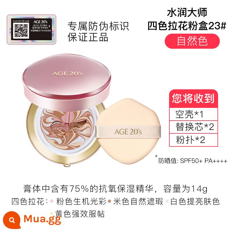 Aekyung air cushion BB cream kem che khuyết điểm giữ ẩm lâu dài age20s hàng đầu cửa hàng chính thức hàng đầu mới ngoài làn da khô toàn diện - Bốn loại phấn hoa xà lách #23 màu tự nhiên