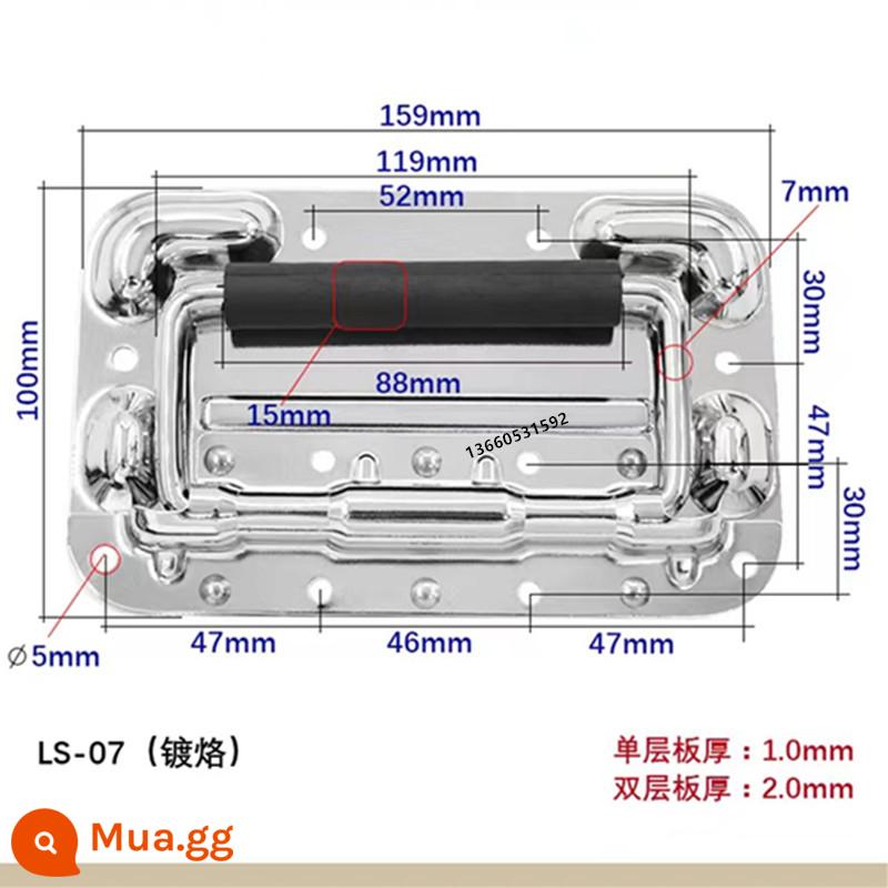 Bán hàng trực tiếp tại nhà máy chất lượng cao tay cầm bằng thép không gỉ dày hộp khí lò xo tay cầm bơm xách tay hộp khí năm phụ kiện - tay cầm lộ