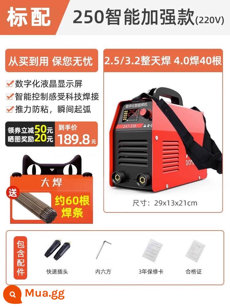 Máy hàn điện lớn 220v hộ gia đình nhỏ 250 315 kép công nghiệp 380v máy hàn điện áp kép nhỏ hoàn toàn bằng đồng - Tiêu chuẩn gói nâng cao thông minh