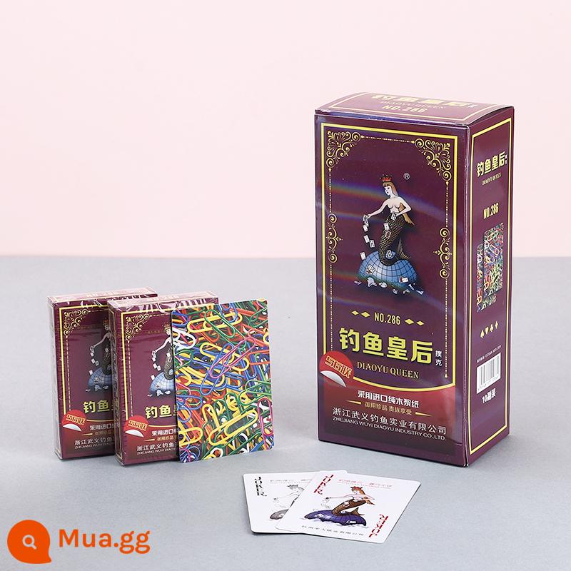 100 cặp toàn bộ hộp câu cá nữ hoàng poker lô 100 cặp bài xì phé dày cứng đích thực phòng cờ vua tại nhà - Câu cá 286/100 đôi