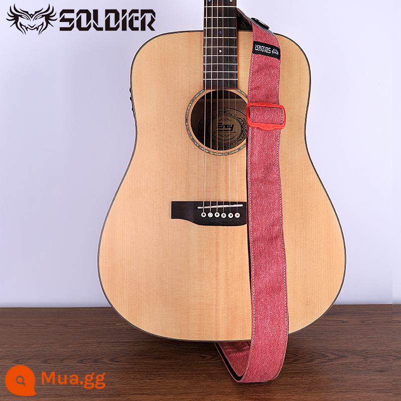 Người Lính Đàn Guitar Cho Bé Túi Phụ Kiện Đàn Guitar Dân Gian Cho Bé Túi Cá Tính Cổ Điển Cô Gái Học Sinh Dây Đeo Đàn Guitar Dây Đeo Vai - Túi đựng đàn guitar cho bé CC1307 màu đỏ