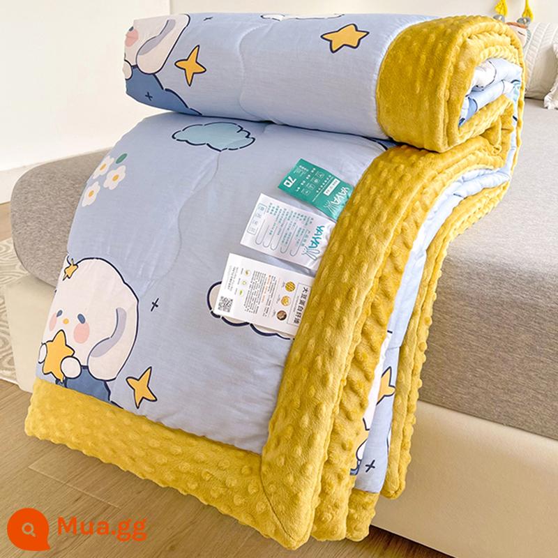 Bông mùa hè cotton nguyên chất hạt đậu chăn nhỏ có thể giặt bằng máy đậu tương mùa hè chăn mát trẻ em độc thân mùa xuân và mùa thu điều hòa không khí chăn mỏng - Giấc mơ của YYJF đã thành hiện thực