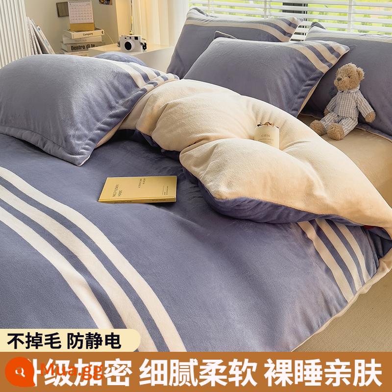 Lông cừu san hô vỏ chăn đơn sữa flannel chăn lõi bao nhung 2 mặt đôi đơn mùa đông ấm áp làm dày - Lời tỏ tình (dày và nhung)