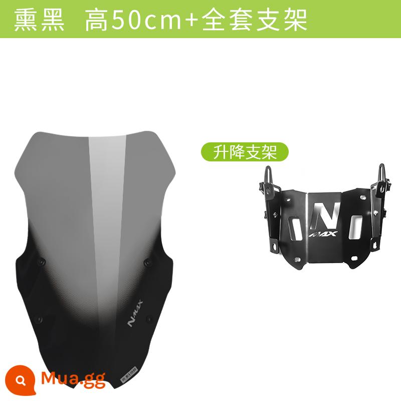 Thích hợp cho kính chắn gió phía trước kính chắn gió 20-22 Yamaha NMAX155 nâng gương chiếu hậu về phía trước khung điều hướng di chuyển - Xe nâng cao Ash 50 không có gương chiếu hậu