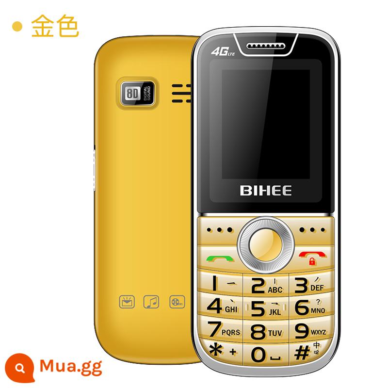 Lily BIHEEC20A Full Netcom Mobile Viễn Thông Phiên Bản Điện Thoại Người Già 4G Máy Thẳng Người Già Chế Độ Chờ Siêu Lâu A30 - Golden Classic (phiên bản 4G + tặng ốp lưng bảo vệ)