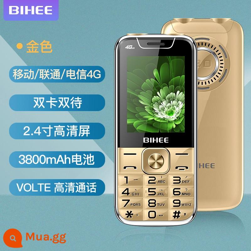 BIHEE A30 Lily Người Cao Tuổi Điện Thoại Di Động Bảng Thẳng Full Netcom 4G Di Động Unicom Viễn Thông Máy Người Cao Tuổi Thời Gian Chờ Siêu Dài - Vàng (Phiên bản viễn thông 4G + TYPE-C)