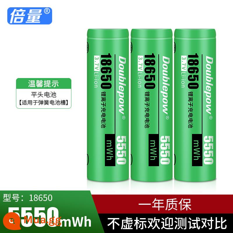 Suning 18650 sạc pin lithium dung lượng lớn 3.7 v đèn pin chói quạt nhỏ đèn pha 4.2 v 1956 - 5550mWh đầu dẹt mua 2 vòng 3