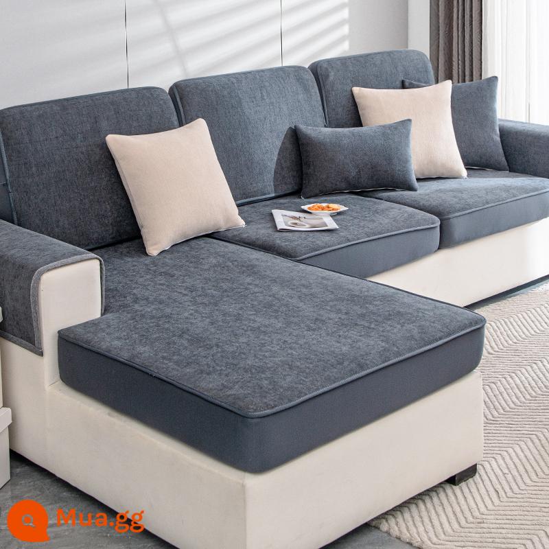 Voan Sofa Bao Gồm Tất Cả Đa Năng Bao 2023 Mới Ghế Sofa Đệm Bốn Mùa Đa Năng Bao Vải Tùy Chỉnh - Suman-xám đậm