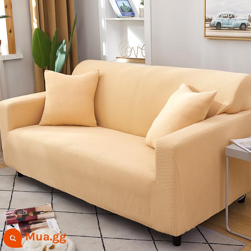 Thun bọc ghế sofa đa năng bọc bốn mùa chống mèo cào sofa hiện đại đơn giản bọc khăn vải không cần đo - Cánh Đồng Lúa Mì - Vàng Chanh