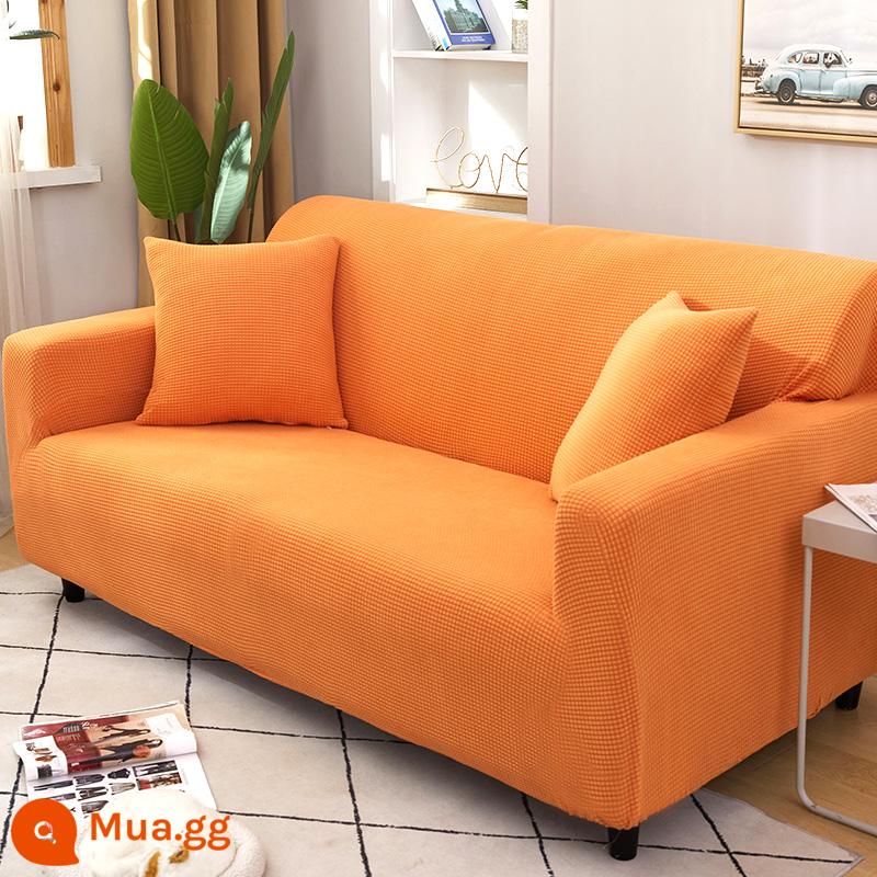 Thun bọc ghế sofa đa năng bọc bốn mùa chống mèo cào sofa hiện đại đơn giản bọc khăn vải không cần đo - Cánh Đồng Lúa Mì - Cam