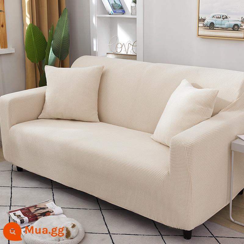 Thun bọc ghế sofa đa năng bọc bốn mùa chống mèo cào sofa hiện đại đơn giản bọc khăn vải không cần đo - Cánh Đồng Lúa Mì - Màu Be