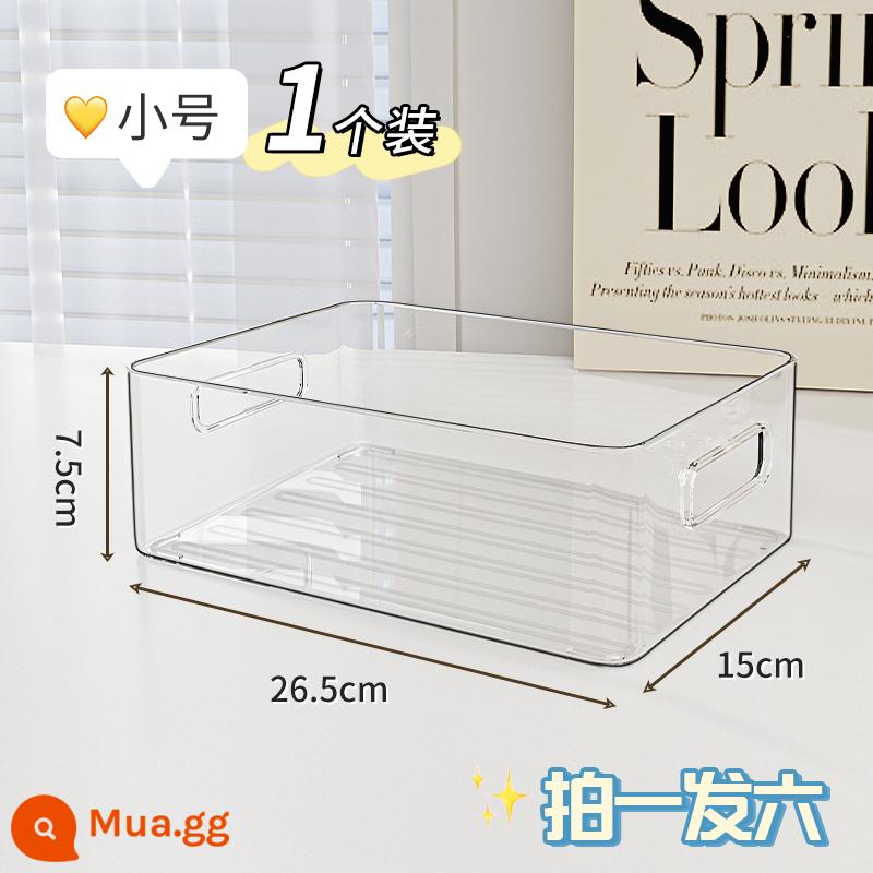 Máy Tính Để Bàn Hộp Bảo Quản Acrylic Hộp Trong Suốt Đồ Ăn Nhẹ Sản Phẩm Chăm Sóc Da Đồ Lặt Vặt Giỏ Bàn Mỹ Phẩm Kệ Giá Đựng Đồ - Dây đeo trong suốt di động [có thể xếp chồng] bắn một phát và sáu