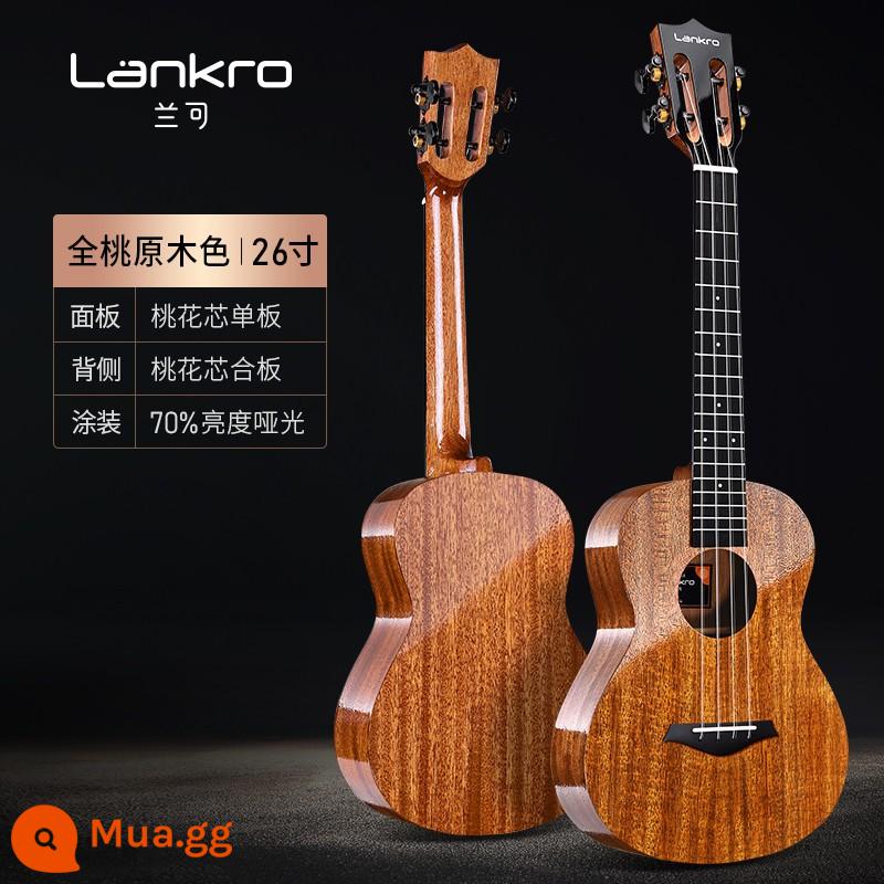 Đàn Ukulele cô gái mới bắt đầu cấp độ đầu vào trẻ em người lớn đàn guitar nhỏ cao cấp 23 inch 26 đàn Ukulele nam - Veneer-26 inch màu gỗ đào nguyên khối