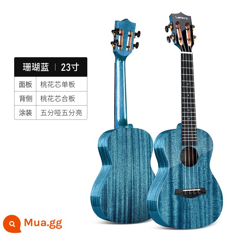 Đàn Ukulele cô gái mới bắt đầu cấp độ đầu vào trẻ em người lớn đàn guitar nhỏ cao cấp 23 inch 26 đàn Ukulele nam - Veneer-23 inch màu xanh san hô đào đầy đủ