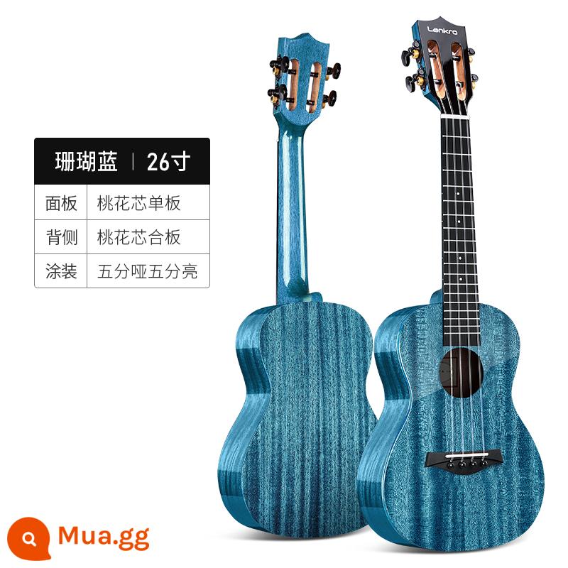 Đàn Ukulele cô gái mới bắt đầu cấp độ đầu vào trẻ em người lớn đàn guitar nhỏ cao cấp 23 inch 26 đàn Ukulele nam - Veneer - 26 inch màu xanh san hô đào toàn bộ