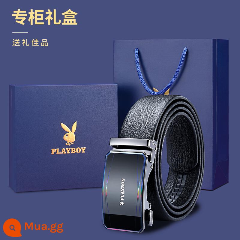 Thắt Lưng Playboy Nam Da Thật Khóa Tự Động Dây Da Bò Nguyên Chất Lớp Đầu Tiên 2023 Mới Chính Hãng Thắt Lưng Cao Cấp - Đen T8207911