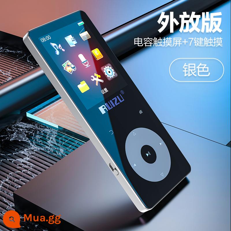 Bảng nút Ruizu mp3 cổ điển hoài cổ Phiên bản sinh viên MP3 nghe bài hát Máy nghe nhạc MP4 di động Walkman chuyên dụng - Nút cảm ứng [bạc] [phiên bản ngoài trời]