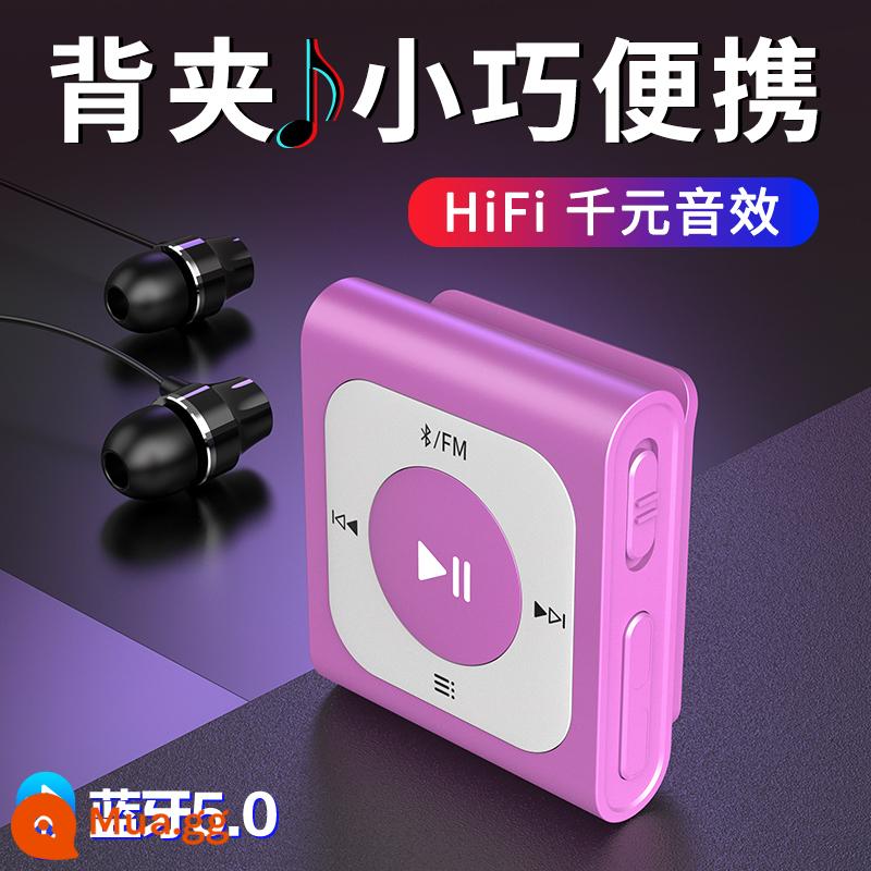 Clip quay lại máy nghe nhạc Walkman Ruizu X66mp3 thể thao chạy phiên bản sinh viên máy nghe nhạc nhỏ di động phiên bản Bluetooth mp4 - [Màu tím]