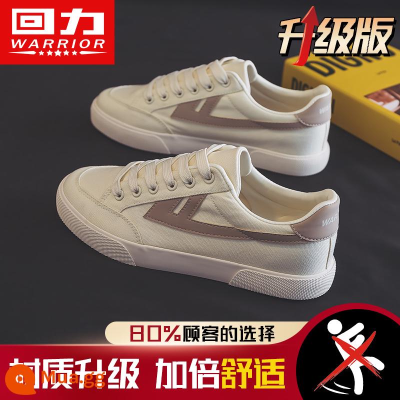 Kéo Lại Giày Nam Giày Vải Nam Mùa Xuân Bùng Nổ Giày Sneaker Thường Ngày 2023 Giày Trắng Thoáng Khí Hợp Thời Trang Mới - Cơm/cà phê (phiên bản nâng cấp)