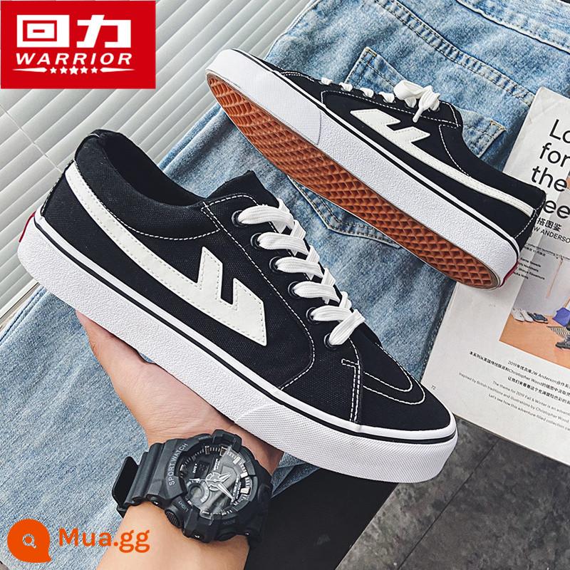 Kéo Lại Giày Nam Giày Vải Nam Mùa Xuân Bùng Nổ Giày Sneaker Thường Ngày 2023 Giày Trắng Thoáng Khí Hợp Thời Trang Mới - A785MJ màu đen