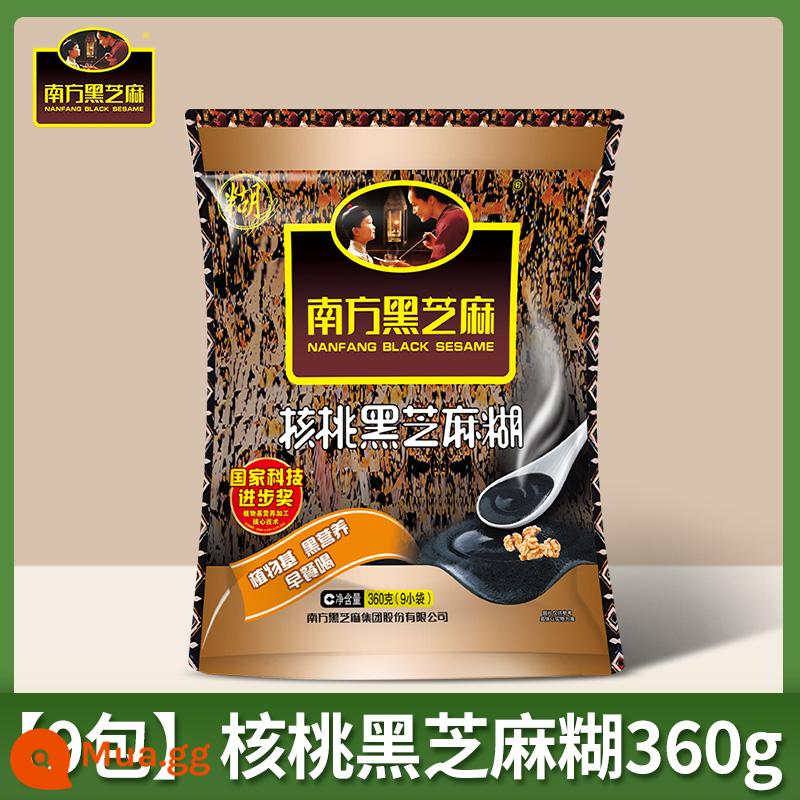 Bột mè đen miền Nam 1000g bữa sáng bổ dưỡng chính hãng hàng đầu cửa hàng chính hãng cùng loại mè đen không đường cho bà bầu - [9 gói] Mè đen óc chó 360g*1 túi