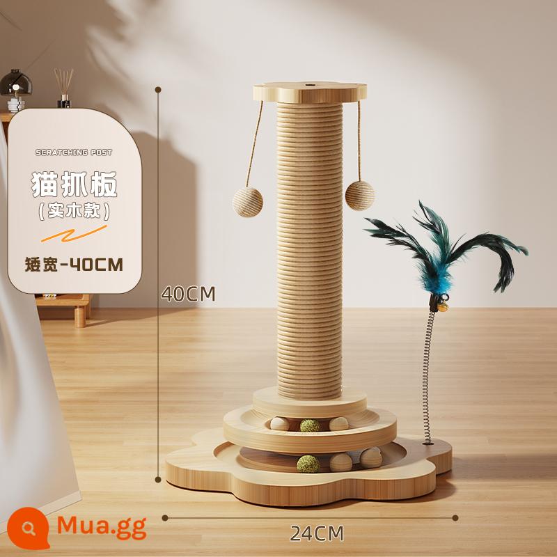 Bảng cào móng cho mèo, chống mài mòn và không có xơ, trụ vuốt mèo sisal, đồ chơi cho mèo con, gậy cho mèo, Khung leo mèo tất cả trong một để tự sướng và buồn chán - [Mẫu gỗ nguyên khối là sự lựa chọn hàng đầu về chất lượng! ] Trụ cào mèo bốn trong một