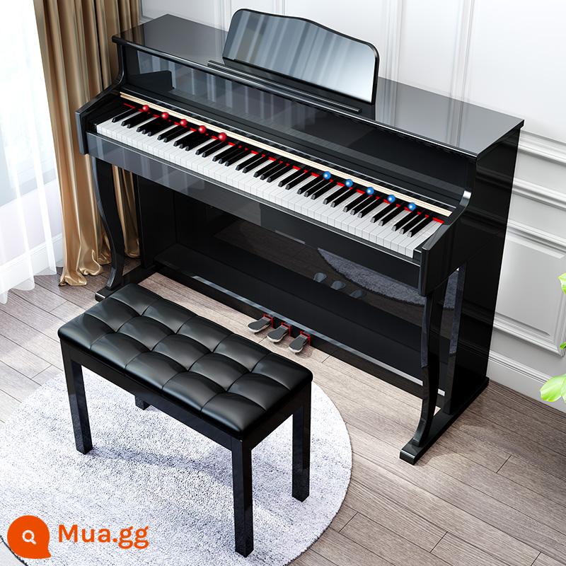 Đàn Piano Điện Tử Chín Chân 88 Phím Búa Nặng Nhà Chuyên Nghiệp Người Lớn Mới Bắt Đầu Học Sinh Trẻ Em Giáo Viên Mẫu Giáo Đàn Piano Điện Tử Chuyên Dụng - Loại thép thật - hộp cao sơn đen - phím búa nặng - Bluetooth có đèn và đạn