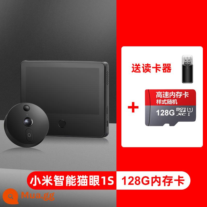 Xiaomi Smart Cat Eye 1S Gate Bell thông minh điện tử không dây nhà máy ảnh điều khiển từ xa Giám sát thông minh Tầm nhìn ban đêm chống lại cửa - Thẻ Xiaomi Smart Maoyan 1S+128GB đi kèm đầu đọc thẻ