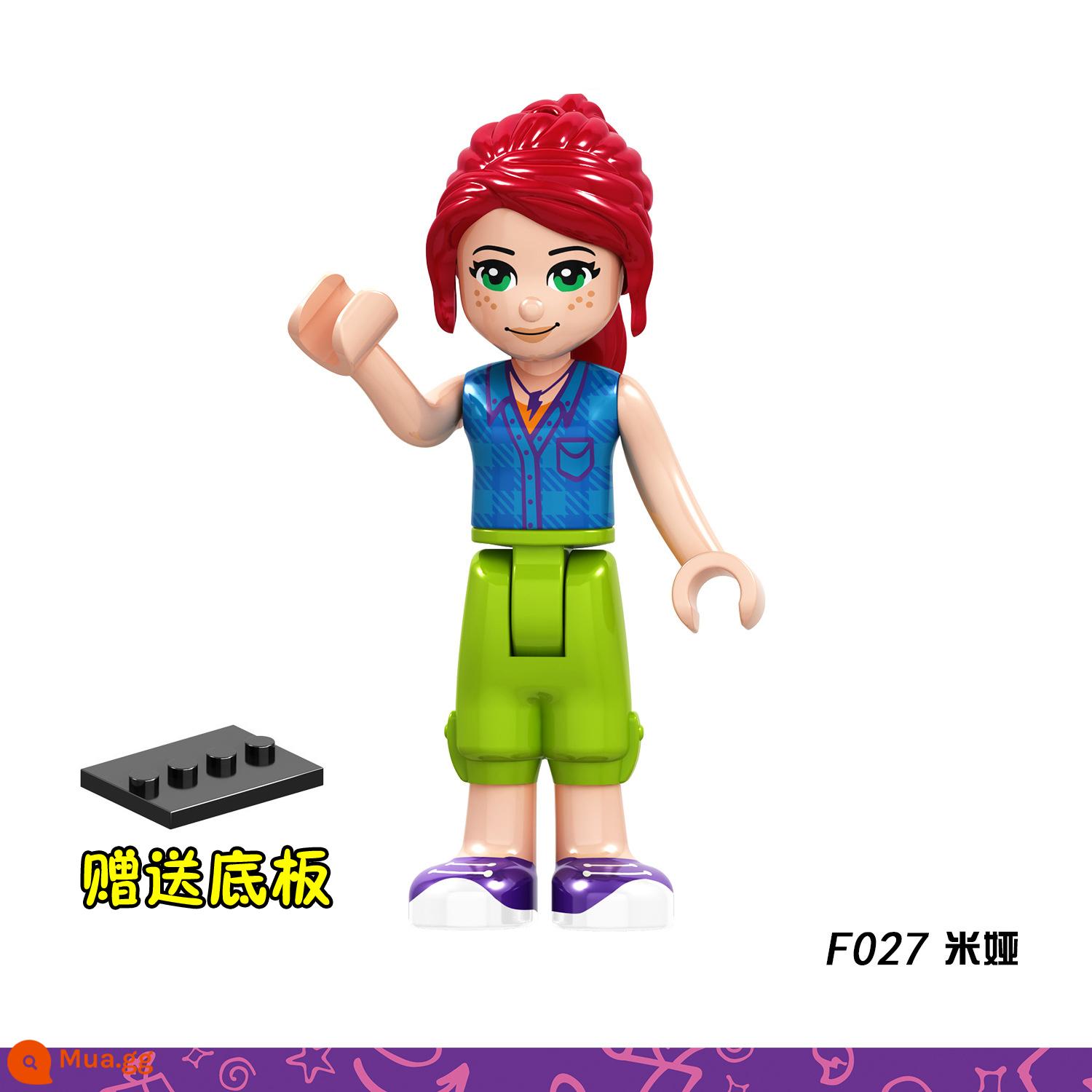 Tương thích với LEGO minifigures full set cô gái mới nóng bỏng người bạn tốt búp bê công chúa Disney Aisha Anna - Con Công Xanh 027