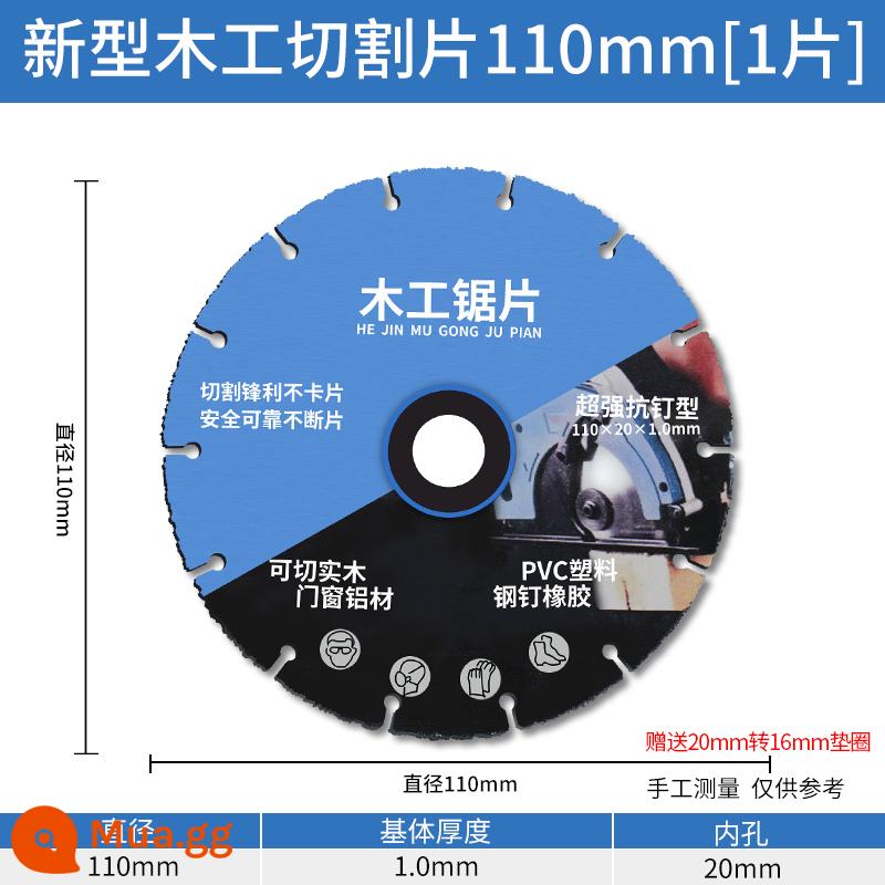 Mới Gỗ Điện Lưỡi Cưa Máy Xay Phi Lê Lưỡi Cắt Full Hợp Kim Bảng Gỗ Nhôm Nhựa PVC Đặc Biệt 4 Inch - 4 inch 110mm*20 lỗ [1 cái] + vòng giảm