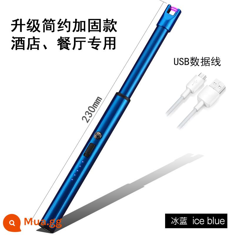 Bếp Gas Âm Xung Đánh Lửa Nhà Bếp Gas Âm Tay Cầm Dài Đánh Lửa Điện Tử Súng Súng Dính Bật Lửa Nhà Bếp Hiện Vật - Phòng ăn khách sạn sức chứa siêu lớn (bao gồm cáp data) màu xanh băng