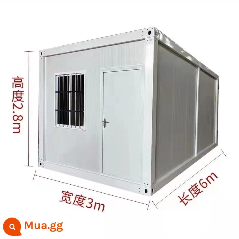 Container nhà di động nhà máy tùy chỉnh bán trực tiếp đá len màu nhà thép công trường xây dựng văn phòng sống nhà đơn giản - Trắng