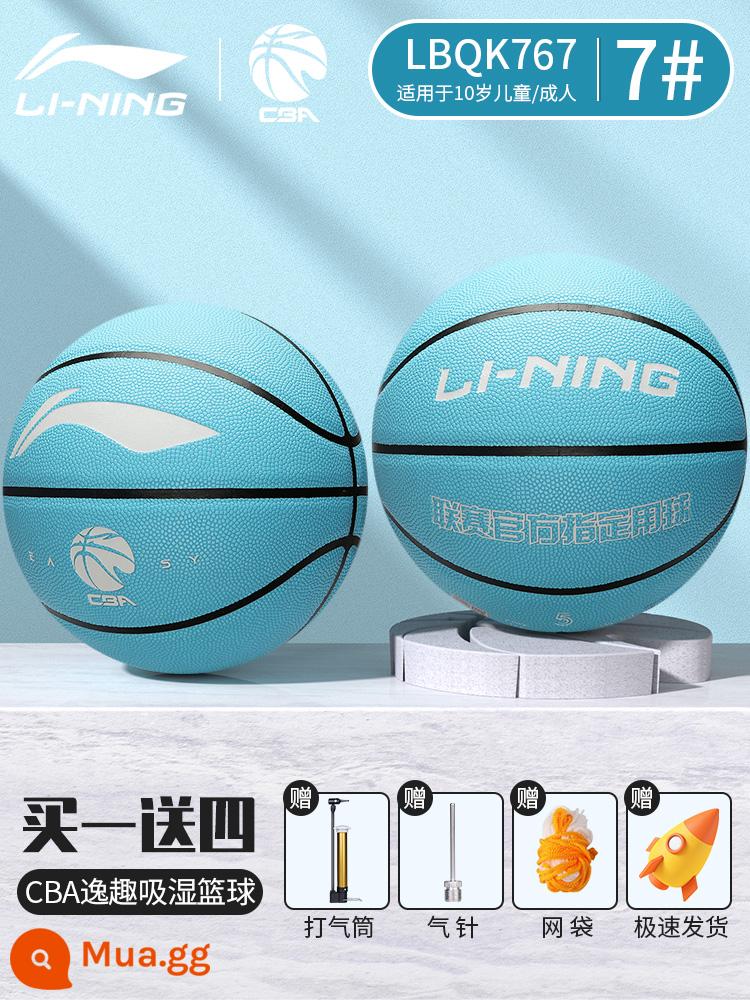 Li Ning bóng rổ trẻ em đặc biệt số 5 bóng 7 huấn luyện bóng rổ mẫu giáo cửa hàng chính thức hàng đầu chính hãng chuyên nghiệp - [767/765PU Basketball Blue] Hút ẩm, chống trượt, cảm ứng tốt, phụ kiện miễn phí * giao hàng trong ngày