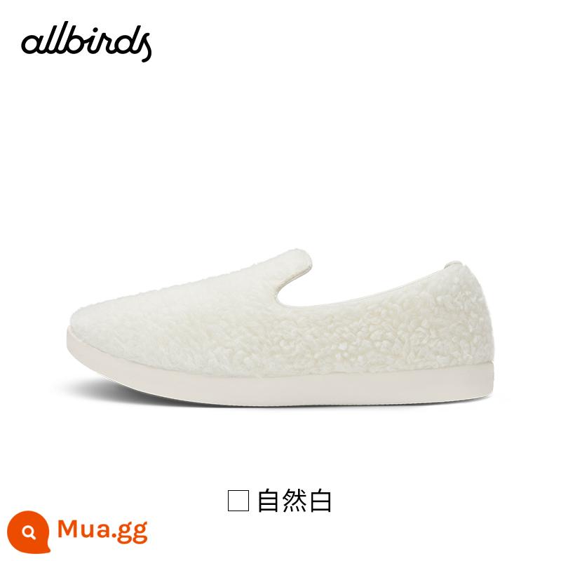 Allbirds SmAllbirds Len Lửng Lông Tơ Mùa Đông Thoải Mái Giày Thường Cho Trẻ Em Lớn - Trắng tự nhiên