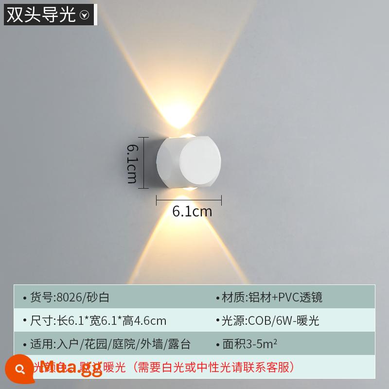 Đèn LED Ngoài Trời Bóng Đèn Tường Ngoại Thất Lên Xuống Đèn Ngoài Trời Chống Thấm Nước Đèn Sân Vườn Ban Công Lối Đi Trang Trí Đèn Tường - 8026/Ánh sáng hai chiều-ánh sáng trắng ấm-6W