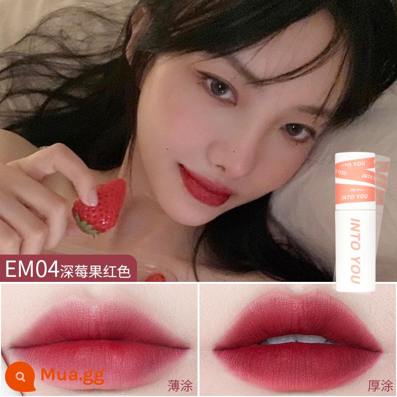 intnyou lip mud nitoyou/intuoyou/intuyou/intooyou son môi cửa hàng chính thức hàng đầu - Son EM04#Đỏ Deep Berry ❤Cô Gái Ngọt Ngào