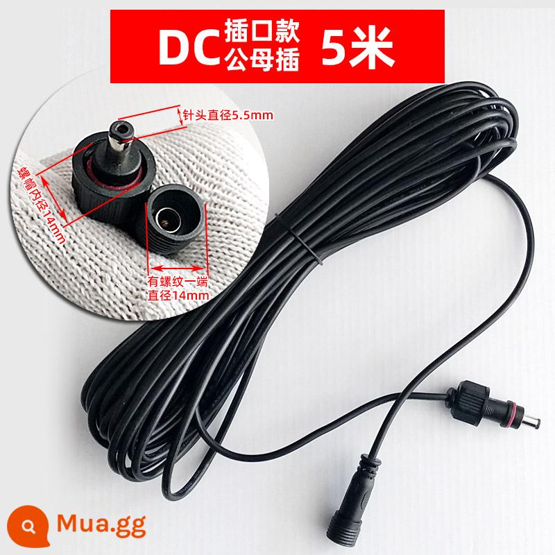 Bộ sạc khẩn cấp đèn năng lượng mặt trời 5V phích cắm hai chân DC Ổ cắm đèn 3.2V với phụ kiện sạc ngày mưa - Dây nối dài-ổ cắm DC loại-5 mét