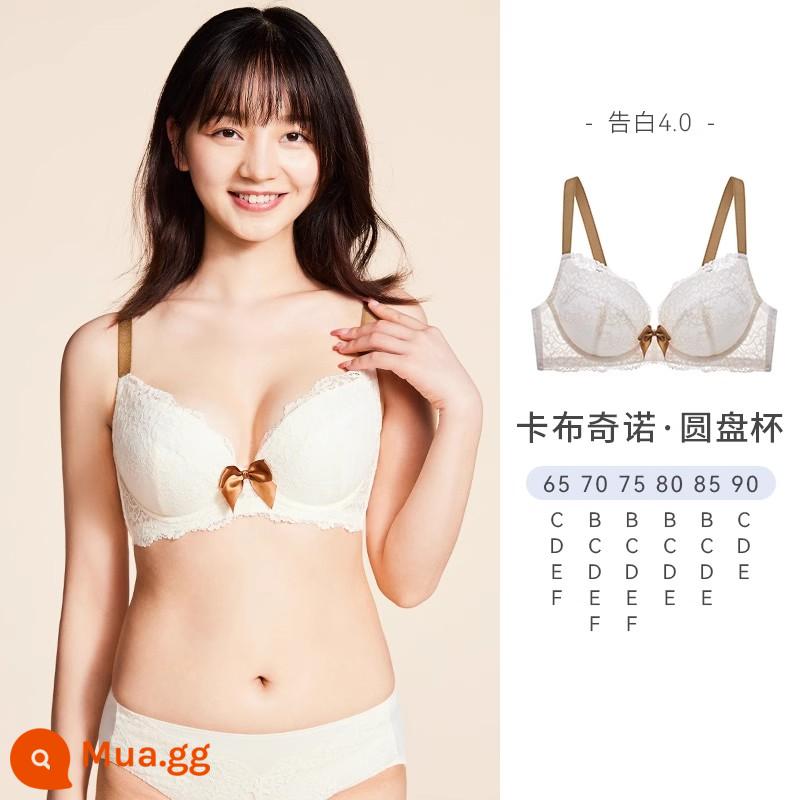 Toffee Pie Big Breast Chia Vú Loại Đồ Lót Quảng Cáo 4.0 Vòng Thép Mềm Ren Đồ Lót Kích Thước Lớn Phụ Nữ Đẩy Lên Chống Chảy Xệ - Cúp đĩa Cappuccino nâng cấp