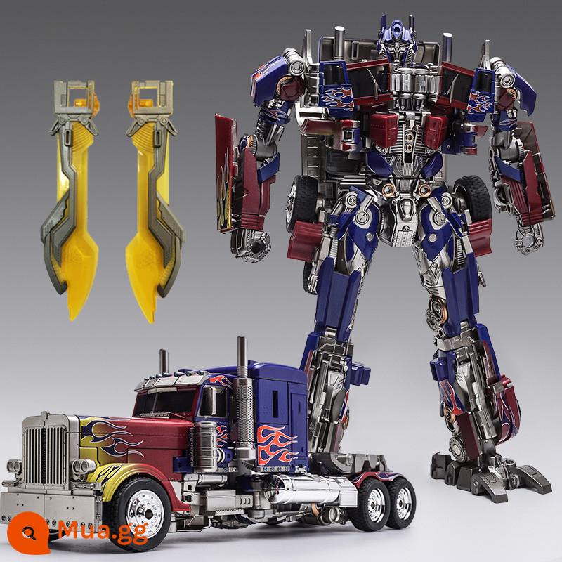 Đồ chơi biến hình 5 King Kong Xe Bumblebee xe biến hình Optimus s-trụ cột hợp kim mô hình rô bốt con rối mô hình bé trai - Optimus Prime [Cấu trúc hợp kim một phần, cao khoảng 30cm, có vũ khí kép]