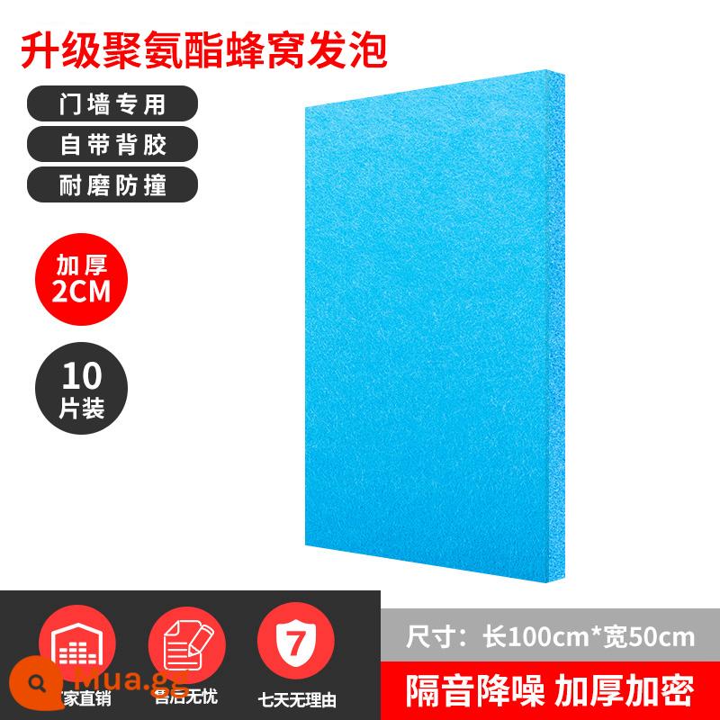 Bảo vệ môi trường nhà tấm cách âm bông cách âm tường phòng ngủ miếng dán tường cách âm miếng dán cửa miếng dán cửa KTV giảm thanh vật liệu tự dính cách âm - 2cm 50*100cm cotton thân thiện với môi trường (nhãn dán cửa-nhãn dán tường) xanh da trời 10 tờ