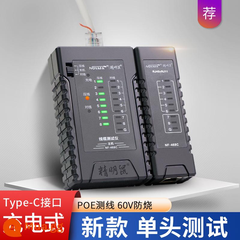 Chuột thông minh NF-811B công cụ tìm đường dây công cụ tìm đường dây mạng công cụ tuần tra đường dây điện thoại phiên bản chống cháy 60V chịu áp lực công cụ kiểm tra tín hiệu bật tắt công cụ kiểm tra đường dây tìm bộ kiểm tra đường mạng - Phiên bản chuyên nghiệp - thử nghiệm một đầu [sạc trực tiếp pin lithium]